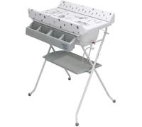 ib style® Table à langer pliable avec baignoire MY LITTLE FARM GREY