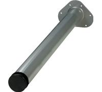 IB-Style - Un lot de 4 pieds de table/de meubles | 29 variations |Ø 60 mm | form: rond | argenté pâle | 90 cm + 2 cm réglable