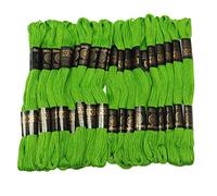 IBA Indianbeautifulart 25 Pcs Broderie Coudre Fil Vert Tapisserie Skein Croix Floss Point