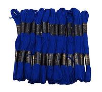 IBA Indianbeautifulart 25 Pcs Emballage Bleu Broderie au Point de Coton Coudre Skeins Passer du Fil Tricoter