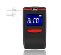 iBACheck Alcootest Portable, Test d'alcool avec écran LCD numérique, 4 unités de Mesure, Test d'alcool Peut s'adapter à 2 Embouts différents. Faible Puissance et 350 Derniers Tests