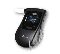 iBACheck Éthylotest Électronique avec Batterie détachable de Rechargeable. Testeur d'alcool Rechargeable de Faible Puissance avec 4 Couleurs LCD. Fonction d'alerte avec 10 mémoires （6 Embout）