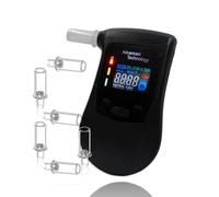 iBACheck Éthylotest Électronique avec Batterie détachable de Rechargeable. Testeur d'alcool Rechargeable de Faible Puissance avec 4 Couleurs LCD. Fonction d'alerte avec 10 mémoires
