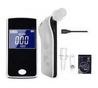 iBACheck Éthylotest électronique avec écran de 2,2". Alcootest Rechargeable avec Horloge à Courant Faible en Veille. Alcotest Fit 2 embouchures différentes et 10 mémoires…