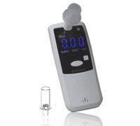 iBACheck Testeur d'alcool de Poche avec écran LED. Faible consommation d'énergie et possibilité de Tester Environ 350 Tests. Fonctionnement Simple avec 10 mémoires pour la comparaison des Tests