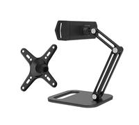 IBADFPLG Support de moniteur Portable, support de moniteur 孔距 réglable en hauteur, support de moniteur autoportant à profil bas for bureau(2 In 1- S)