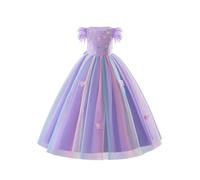 IBAKOM Fille Princesse Robe 3D Papillon Paillettes Volants Tulle Fleur Fille Robe Clbration Fte d'anniversaire Mariage Violet 150