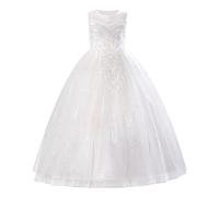 IBAKOM Robes festives pour filles : robe de princesse pour mariage robe de demoiselle d'honneur robe de demoiselle d'honneur robe de communion robe d'anniversaire robe de soirée robe de bal longue,