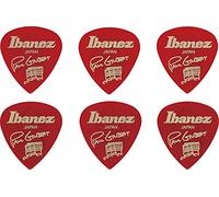 Ibanez B1000PG-CA Lot de 6 médiators Signature Paul Gilbert, 1.0mm, Rouge