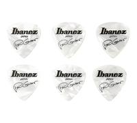 Ibanez B1000PG-PW Lot de 6 médiators Signature Paul Gilbert, 1.0mm, Blanc