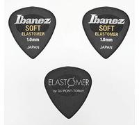 IBANEZ Elastomer Picks Soft Lot de 3 pics en élastomère Noir Hazed