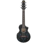 Ibanez EWP16EWB-GAO Piccolo Guitare électro-acoustique avec sac - Corde en acier compacte avec pan coupé florentin, dessus et corps en frêne figuré, micro sous selle et préampli AEQ-2U - Galaxy Aqua