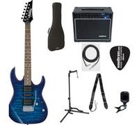 Ibanez Pack Complet GRX70QA-tbb-transparent Blue Burst Gio Métal - moderne G