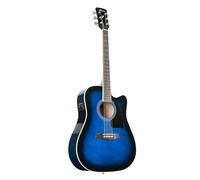 Ibanez PF15ECE-TBS Guitare électro-acoustique, Transparent Blue Sunburst