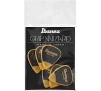 Ibanez PPA14HSGYE Lot de 6 médiators GRIP WIZARD à grip sable, 1.0mm, Jaune