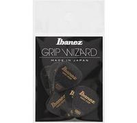 Ibanez PPA14MSGBK - 6 médiators Grip Wizard série Sand Grip noir - medium - 0,8mm