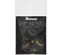 Ibanez PPA14MSGBK Lot de 6 médiators GRIP WIZARD à grip sable, 0.8mm, Noir