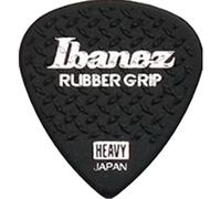 Ibanez PPA16HRG-BK Lot de 6 médiators GRIP WIZARD à grip caoutchouc, 1.0mm, Noir
