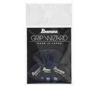 Ibanez PPA16HSG-DB Lot de 6 médiators GRIP WIZARD à grip sable, 1.0mm, Bleu foncé