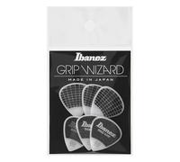 Ibanez PPA16HSG-WH Lot de 6 médiators GRIP WIZARD à grip sable, 1.0mm, Blanc