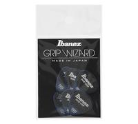 Ibanez PPA16MSG-DB Lot de 6 médiators GRIP WIZARD à grip sable, 0.8mm, Bleu foncé