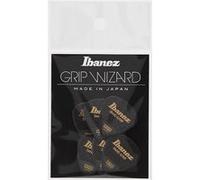 Ibanez PPA16MSGBK - 6 médiators Grip Wizard série Sand Grip noir - medium - 0,8mm