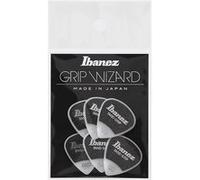 Ibanez Médiators PPA16MSGWH - 6 médiators Grip Wizard série Sand Grip blanc - medium 0,8 mm