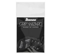 Ibanez PPA16XRG-BK Lot de 6 médiators GRIP WIZARD à grip caoutchouc, 1.2mm, Noir