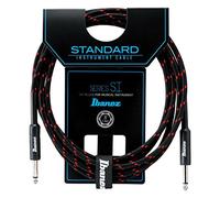 Ibanez SI10-BW Câble de guitare avec 2 jacks droits, 3.05m (woven)