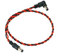Ibanez Twisted DC Cable Black & Neon Red, Length: 16" Straight & Angle