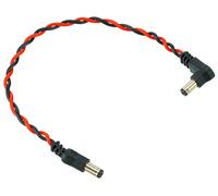Ibanez Twisted DC Cable Black & Neon Red, Length: 8" Straight & Angled