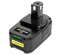 Ibanti 18V 5,5Ah P108 Remplacement pour Ryobi Batterie RB18L50 RB18L40 RB18L25 RB18L15 RB18L13 P108 P107 P122 P104 P105 P102 P103 avec Indicateur LED (Noir Vert)