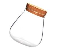ibasenice 1 Bouteille en Verre avec Bouchon en Liège Bocal De Rangement pour Terrarium Terrarium Transparent Micro- Paysager Bouteille en Verre Transparent Pot De