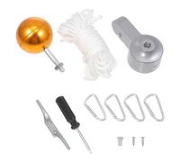 ibasenice 1 Ensemble Accessoires Métalliques pour Mât Accessoires De Mât De Drapeau Pôle Pièces De Mât De Drapeau Pivot De Plein Air Poulie Les Pièces Tête De Mât Plastique