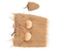 ibasenice 1 Ensemble Costume de Lion pour Perruque Queue Déguisement pour Animaux de Compagnie pour Halloween
