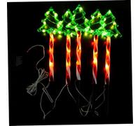ibasenice 1 Ensemble Lampadaire De Noël Décoration De Noël Lumières Rouge Lumières D'étoile d'arbre Lanterne des Arbres Arbre Lumineux Éclairé Ornements Pc Green