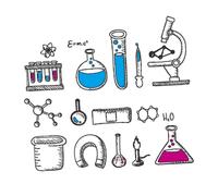 ibasenice 1 Feuille Autocollants Muraux Éducatifs de Science Décalques de Laboratoire Chimique pour Décoration de Salle de Classe Carnets et Bouteilles Eau pour Professeurs Étudiants et
