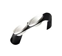 ibasenice 1 Gamelle pour Animaux De Compagnie Gamelle Surélevée Noire pour Chats Gamelle Double Surélevée pour Animaux De Compagnie Gamelle Double en Céramique pour Chats Gamelle