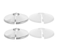 ibasenice 1 Jeu Cache Mural Rond Lot de Couvre Colliers Décoratifs pour Plomberie Compatible Douches Éviers Et Toilettes Adapté Aux Systèmes Eau Et Chauffage Intérieur Et Extérieur 4 Pièces