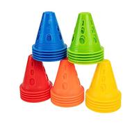 ibasenice 1 Jeu Cônes De Marquage Antivents pour Patinage Lot de Cônes Colorés pour Entraînement Roller pour Adultes pour Compétences Patinage 25 Pièces