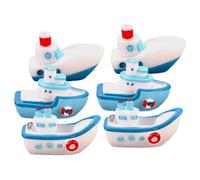 ibasenice 1 Jeu Miniatures Bateaux Décoratifs Résine pour Micro Ornements Vintage Style Méditerranéen 6 Pièces