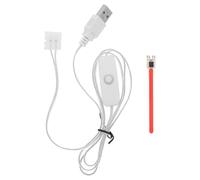 ibasenice 1 kit de filament LED - Bande de remplacement d'ampoule à filament flexible de 70 mm avec câble USB - Module de veilleuse LED rouge flexible 5 V pour éclairage intérieur