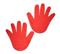 ibasenice 1 Paire accessoire de formation à la coordination tapis classe bouda decoration interieure décoration intérieure fournitures éducatives de main de point de massage rouge