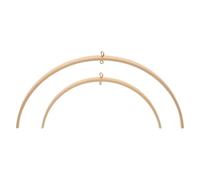 ibasenice 1 paire de supports en bambou pour mobile bébé, support arqué | Support de suspension pour mobile de berceau, arche en bambou pour lit de nouveau-né, facilite l'assemblage des mobiles