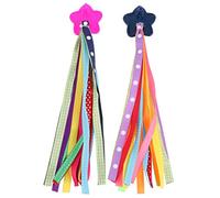 ibasenice 1 Paire Ruban De Conduite Droite Gland Devant Enfant Couleur Poignée Coloré Mignon Décoration Faire La Fête Accessoire Petit Ruban De Guidon Serpentins De Vélo Arc-en-Ciel Fille
