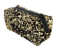 ibasenice 1 PC Trousse à Maquillage à Paillettes Carrée en Tissu Oxford Or, Grosse Capacité Fermeture Éclair Sécurisée, Pochette de Rangement Portable pour Voyage Style Plusieurs Styles