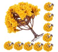 ibasenice 10 Arbre De Fleurs Artificielles Choses Miniatures pour Maison De Poupée Table De Table Bricolage Table De Sable Sapin Arbres Forestiers Miniatures Orange Éponge