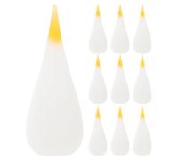 ibasenice 10 embouts de flamme en silicone pour bougies LED et lampes à | Pièce de rechange sans flamme, 1,5 po x 0,7 po, profil en forme de flamme pour la décoration intérieure et la