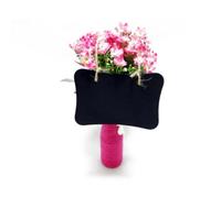 ibasenice 10 Mini Tableaux Noirs Effaçables en Bois et Fêtes Corde Suspendue Noirs pour Messages Pack de 10 Pièces pour Loisirs Créatifs Garçon et Filles