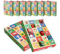 ibasenice 10 Pièces Boîte Calendrier de Noël DIY 24 Compartiments en | Projet Créatif, Boîte Vide pour Friandises et Bonbons, Usage Fête de Noël, Familles et Proches